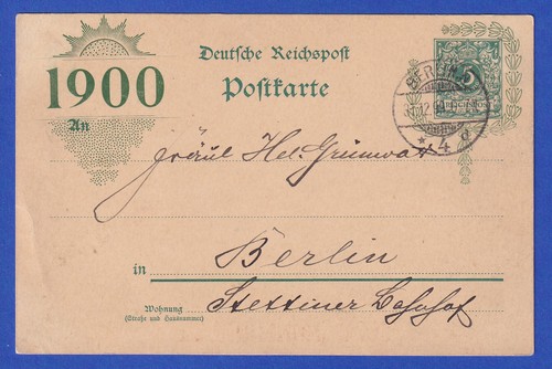 Reich 1900 privatpostkarte - dt.,
