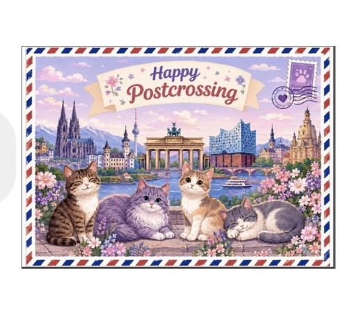 Happy postcrossing - „happy, postcrossing“