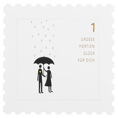 Briefmarkenkarte große - "1,