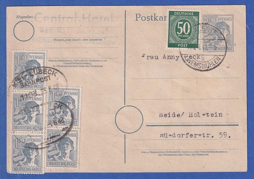 Währungsreform postkarte vom - währungsreform,