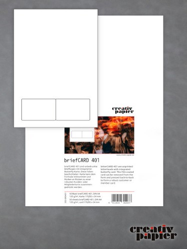 Briefcard 401 briefbogen - briefbogen, mit