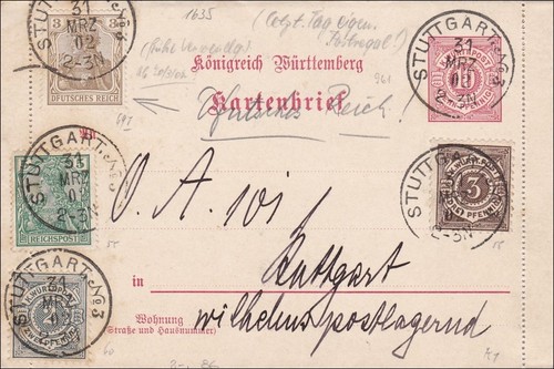 Germania ganzsache - germania:,