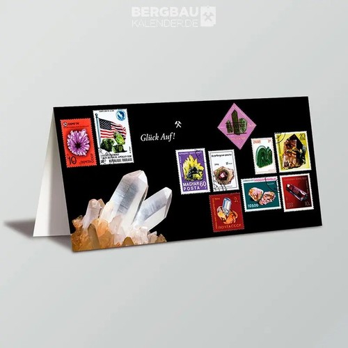 Grußkarte mineralien - grußkarte,