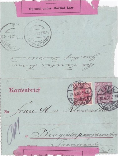 Germania kartenbrief - germania:,