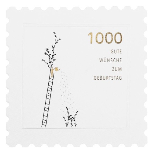 Briefmarkenkarte 1000 gute - "1000,