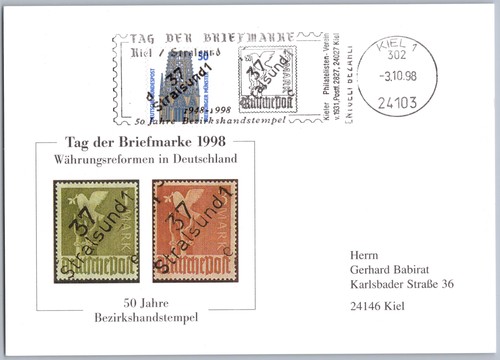 Postkarte sst tag - sst,
