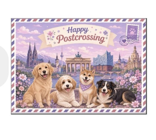 Happy postcrossing - „happy, postcrossing“