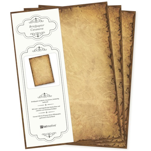 Briefpapier vintage retro - retro, a4