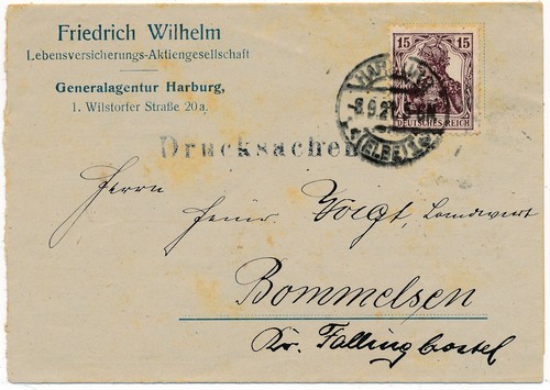 Einzelfrankatur auf