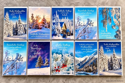 10x weihnachtskarten - 10x,
