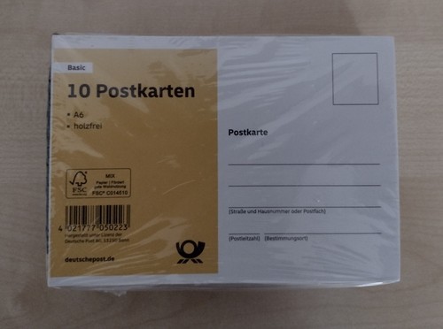150 postkarten weiß - a6,
