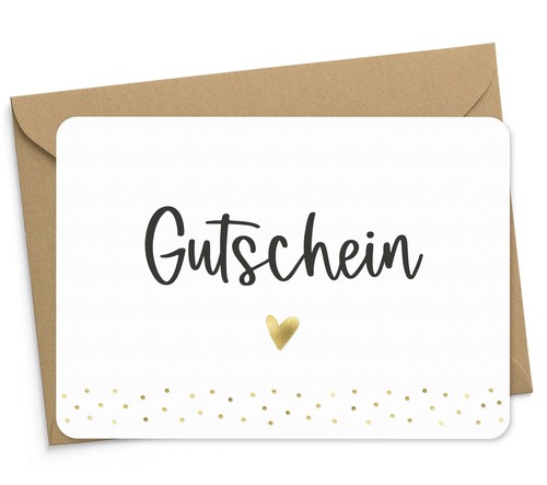 Karte gutschein mit - "gutschein",