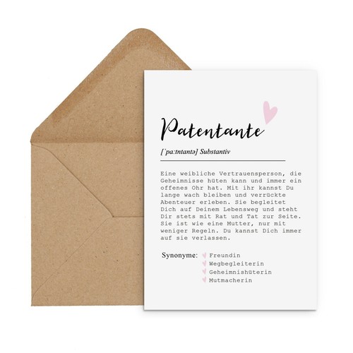 Postkarte patentante - postkarte,