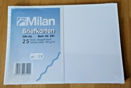 Briefkarten st weiß - briefkarten, 25
