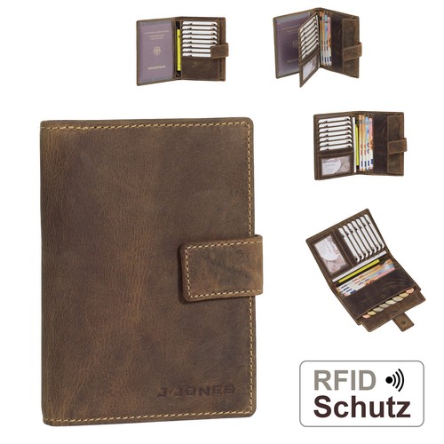 Rfid herren leder brieftasche - leder,