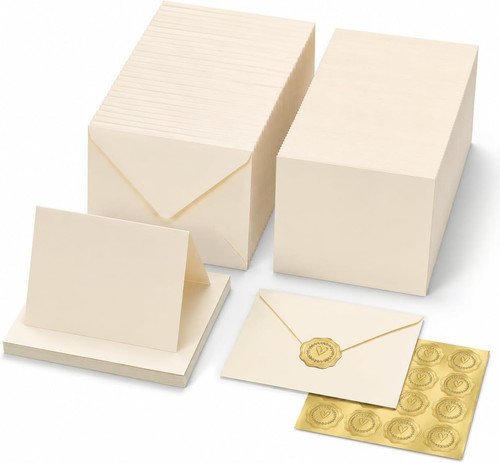 Briefpapier mit umschlag 50er - briefpapier,