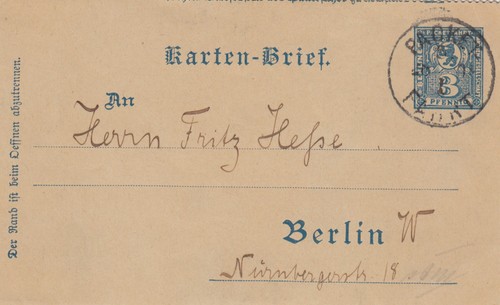 Kartenbrief ganzsache packet - kartenbrief/ganzsache,