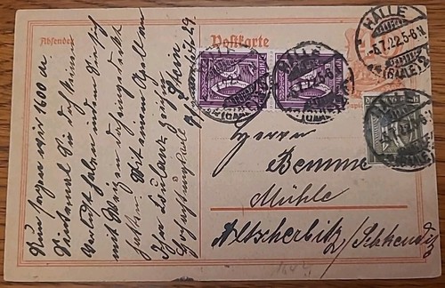 Karte halle 1922 - karte,